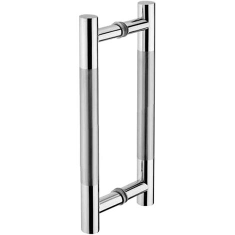 Ahlsen – Poignée de porte coulissante en acier inoxydable – Double face pour verre et bois – Installation facile pour salle de bain et douche (1/5)