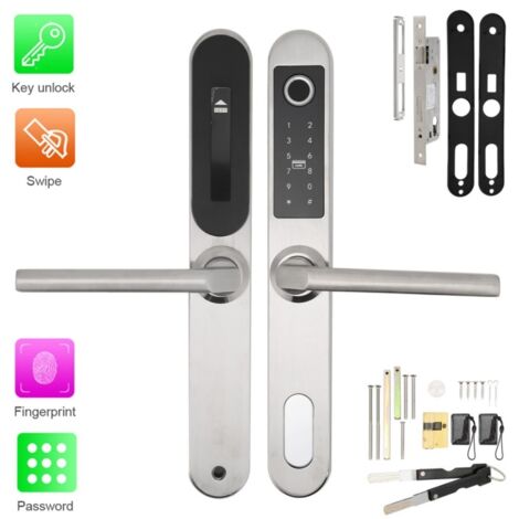 Eosnow – Serrure à empreinte digitale étanche – Déverrouillage par mot de passe et carte – Capacité 100 empreintes – Pour portes 30-70mm (1/5)