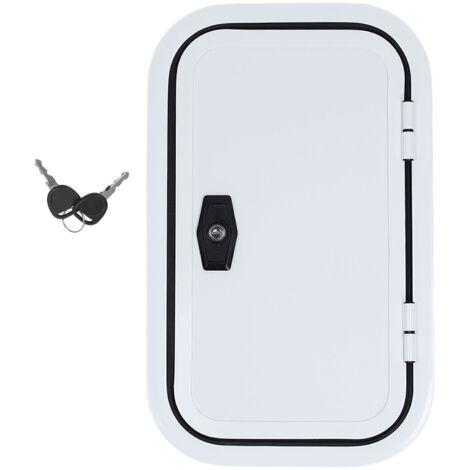Jeffergarden Porte à bagages pour camping-car H500 W300mm, coin arrondi, Protection UV, accès, porte de rangement pour remorque de camping-car