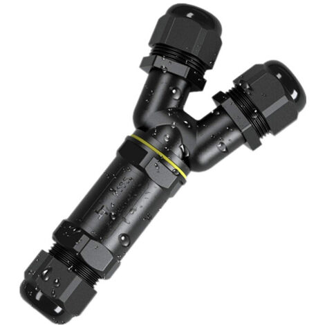 Boîte de jonction étanche IP68 Connecteur de câble extérieur en forme de Y à 3 pôles pour coupleur de manchon externe de câble de 4 à 8 mm Boîte (1/5)