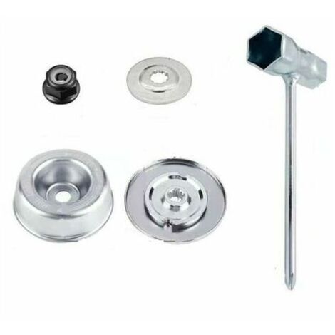 4pcs / Set Pièces et accessoires pour tondeuses pour STIHL FS55 FS56 FS120 FS130 FS130R FS200 FS200R FS250, Haute qualité en métal Lame pour STIHL débroussailleuse Lame Fixation Remplacement Kit (1/2)