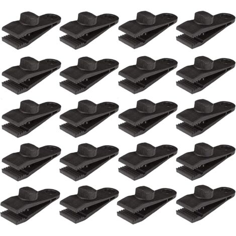 Lot de 20 Clips de Fixation Robustes pour bâche, Pinces de Verrouillage Multi-usages, vis à Pouce pour Maintenir Les Accessoires de Camping, auvent, Voiture, Bateau, Piscine (1/5)