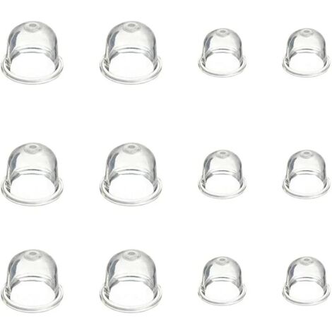 Trimec – Lot de 12 ampoules d'amorce pour carburateur 19 mm et 22 mm – Pompe à carburant pour débroussailleuse, tronçonneuse, tondeuse – Installation facile