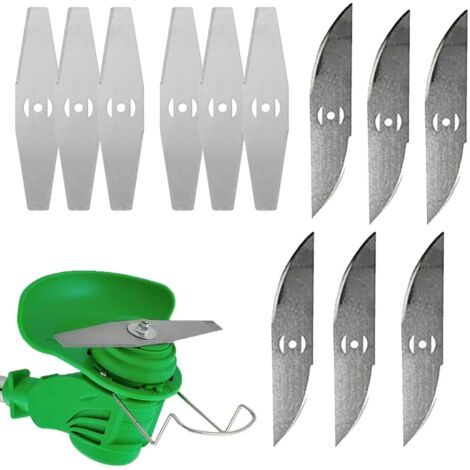 Lot de 12 Lames de Rechange en métal de 14 cm pour Coupe-Bordure, Lames en métal pour débroussailleuse sans Fil, Accessoires de Coupe-Bordure (Que 12 Lames Accessoire)