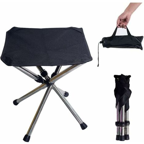 Tabouret Pliant Camping, Chaise Camping Portable avec Sac de Transport, Mobilier de Camping Chaise Peche, pour Voyage, Randonnée, Camping, Rassemblement, Barbecue, Pêche (1/5)