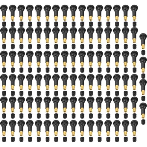 SJLERST 100 pièces de rechange universel pour moto de voiture Snap dans la tige de valve de pneu de pneu (TR413)