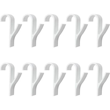 10 pièces Crochet Radiateur, Crochet pour Radiateurs plastique Blanc,Crochet radiateur sèche serviette, Accroche Serviette Salle de Bain, Crochet pour Salle de Bain, Cuisine(Blanc) (1/4)