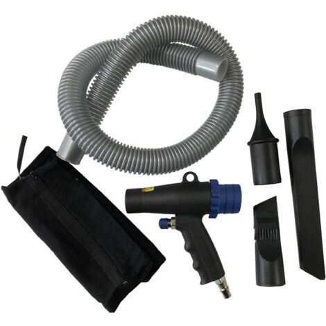 Kit D'aspirateur Pneumatique pour Pistolet Souffleur-aspirateur à Air - Pistolet Souffleur-aspirateur à Double Fonction, Pistolet Souffleur-aspirateur à Aspiration D'air, y Compris Sacs, (1/4)