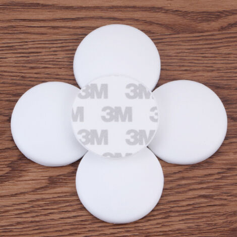 Butée de porte mural blanc : 10x bloc porte muraux autocollants de 4cm de diamètre - Door Stopper - Butoir pour portes et protection murale440.8CM (1/5)