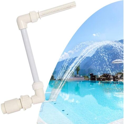 Shining House – Fontaine cascade de piscine – Pulvérisation de refroidissement – Plastique ABS antirouille – Hauteur réglable pour bassins et jardins (1/5)