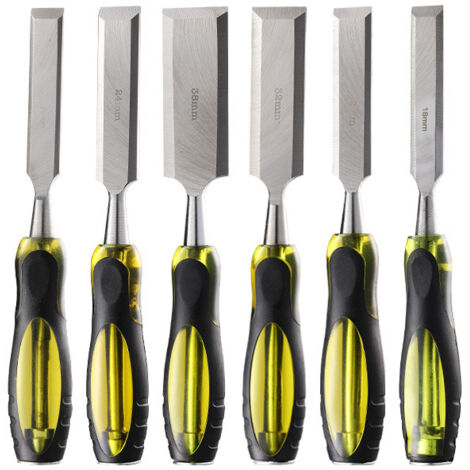 Aiperq – Ciseau à bois 32 mm – Lame en EN31 – Poignée bi-matière avec revêtement en uréthane – Conception indémanchable et incassable (1/5)