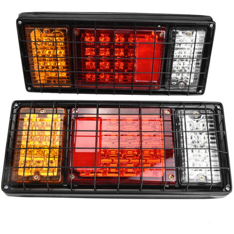 2 pièces 12V LED feux arrière frein inverse 40 LED s voyants pour remorque camion bateau (1/5)