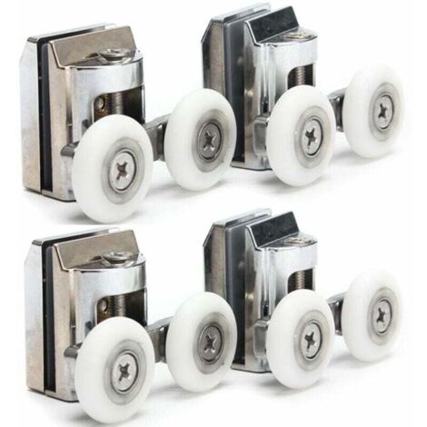 Ulisem – Roulette pour porte de douche en nylon et alliage de zinc – Rouleaux de 25mm – Compatible avec verre 8-10mm – Fonctionnement fluide et silencieux (1/9)
