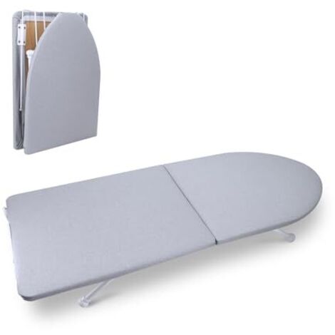 Planche à repasser pliable 98 x 30 cm - Planche à repasser compacte en bois pliable - Pieds pliants antidérapants - Légère, peu encombrante - Idéale pour les voyages - Petite planche à repasser (1/5)