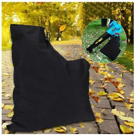 Sac de ramassage pour aspirateur de feuilles sac de ramassage en polyester sac de ramassage sous vide pour broyeur de feuilles avec fermeture éclair et cordon de serrage pour aspirateurs et souffleurs (1/4)