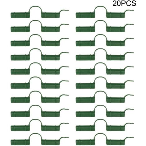 Lot de 20 clips de fixation pour serre - Pour tube de serre - Outil fixe - Pour bâche de jardin - Protection solaire. 1.1cm (1/4)