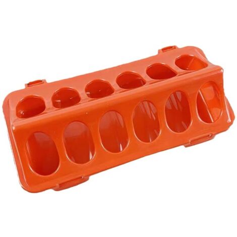 Mangeoire longue pour poulets, canards et oies, mangeoire 12 trous (1/3)