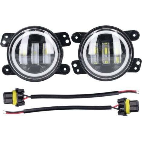 Aiperq Angel Eyes Light 30W 3000LM LED Antibrouillard Avant 10‑30V Universel pour Voiture Camion Van Remorque (1/4)