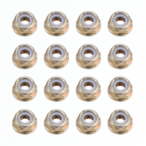 Écrou de lame, M10 x 1,25 mm, filetage à gauche, écrou hexagonal à bride, en acier inoxydable, pour accessoires de coupe-bordures