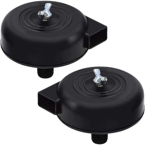 Filtre de compresseur 2 pièces, compresseur silencieux à filetage mâle 16 mm 3/8pt pour compresseur d'air (noir) (1/3)