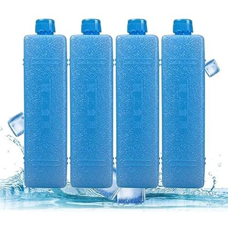 Packs de Glace 4 Pièces Blocs de Congélateur Longue Durée Portables Refroidisseur Congélateur Packs de Glace Garder Au Frais pour Réfrigérateur Climatiseur Ventilateur Refroidisseur Accessoires (1/5)
