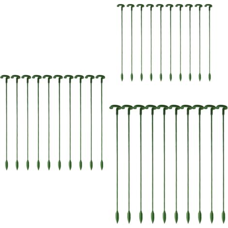 Lot de 30 tuteurs pour plantes de jardin, tiges simples, tuteurs pour fleurs, orchidée, pivoine, lys, rose (1/5)