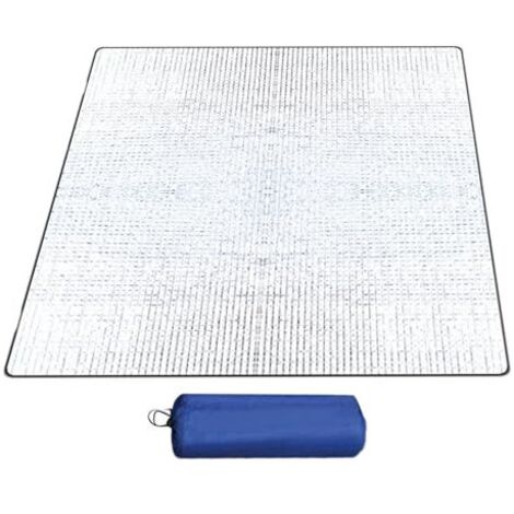 Tapis Isolant Camping, 200x200cm Tapis de Sol de Camping en Mousse, Tapis Isolant Thermique Aluminium Étanche, Pliable Tapis de Tente Double Face pour Camping Randonnée Voyage Pique-Nique Extérieur (1/5)