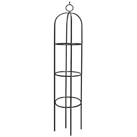 Ulisem – Tuteur pour végétaux en acier 200 cm – Support colonne pour rosiers et plantes grimpantes – Assemblage rapide par clips