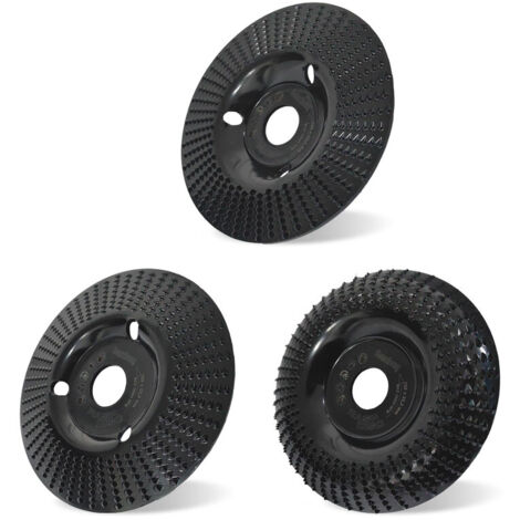 3 Pièces Disque Bois Meuleuse en Bois en Carbure de Tungstène 125mm Ensemble de Disques Disques de Meulage pour Façonner Meuler Couper et Sculpture sur Bois Roues pour Meuleuse d'angle, (1/5)