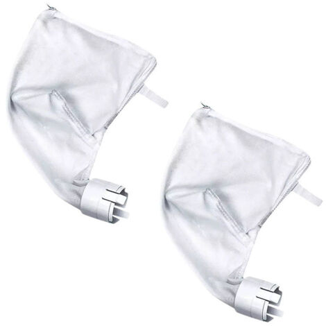 Lot 2 sacs Compatible Polaris Pool Robot 360&380 Sac de filtre de rechange, blanc (1/4)
