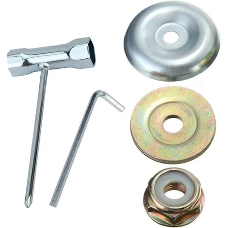 5 Pièces kit ecrou Tete debroussailleuse Universelle, pour débroussailleuse Thermique, Stihl, Echo, Ryobi Tete, Kit De Fixation D'écrou De Lame De Gearbo En Métal Pour Tondeuse à Gazon (1/5)