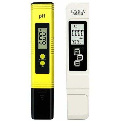 Testeur de pH, testeur de pH de piscine mesure TDS pH EC température qualité de l'eau testeur de pH pour eau potable, piscine, aquarium, boissons, culture hydroponique (1/5)