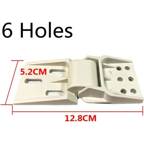 (6-Holes)2PCS Charnière de congélateur coffre universelle pour petite charnière de congélateur, charnière de contrepoids universelle pliante pour congélateur coffre, congélateur coffre approprié (1/5)