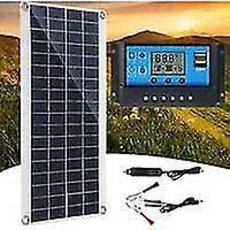 Panneau solaire 300w 12v, Kit de panneaux solaires, Kit de chargeur de contrôleur de Charge solaire 60a pour camping-car, Yacht, extérieur, jardin, éclairage (1/5)