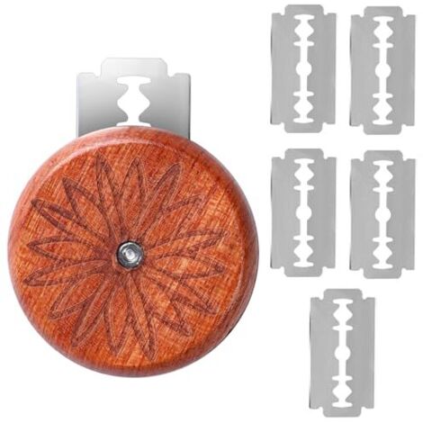 Couteau à Pain Rond Lame Boulanger Outil de Découpe pour Pain Boulangers Slashing Outil avec 5 Acier Inoxydable Lames pour Outils de Cuisson Pâte à Pain DIY