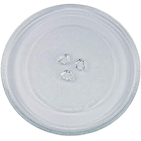 Universal Microwave Turntable Glass Plate With 3 Fixtures, 245 Mm