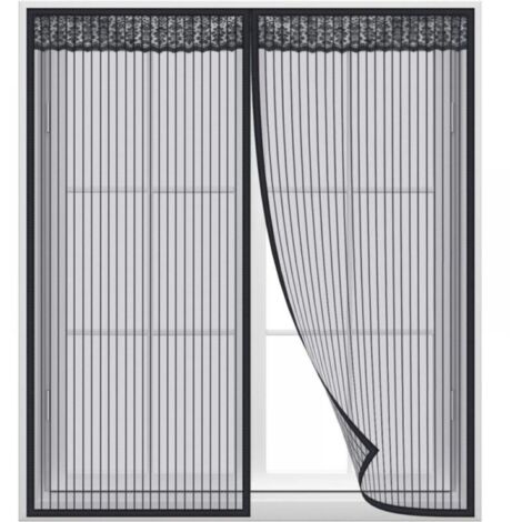 Moustiquaire Magnetique Fenetre 150 x 150 cm, Aimantée Auto-AdhéSif en Maille, Installation Facile pour La Plupart des Fenêtres (1/4)