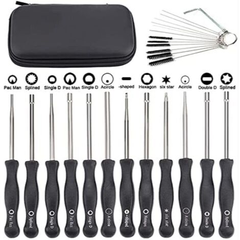 - Lot de 12 tournevis pour réglage de carburateurs Echo STIHL de petits moteurs, brosse et kit d'outils de nettoyage (1/5)