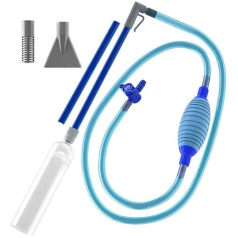 Aspirateur de bain à remous, aspirateur manuel sans fil de 3 m pour changement d'eau de piscine, aspirateur de spa portatif avec ampoule compressible, 2 buses, tuyau flexible pour nettoyer la saleté