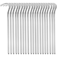 Sardine Tente 20 pièces, Piquets de Tente en Aluminium 18cm, Sardines Camping, Sardines Piquet Tente, Piquet de Tente pour Sols durs, Idéal pour Le Jardinage, Le Camping, la Pêche et Les Tentes