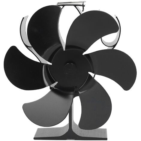 GARRYFIZH Ventilateur de poêle à chaleur à 6 pales, résistance aux hautes températures, démarrage automatique, poêle à bois, ventilateur de cheminée, noir, diamètre 152mm，Accessoire de cheminée et poê (1/5)