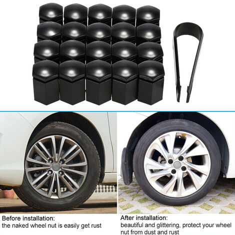 GARRYFIZH Jeu de 20 capuchons de boulons et écrous de roue de 17 mm, capuchons en plastique pour Opel (1/4)