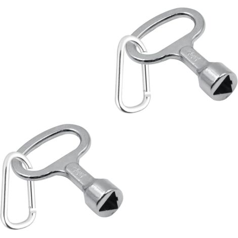 Memkey – Clé triangulaire en métal pour compteur de gaz – Alliage de zinc – Poignée en D pour force – Compatible avec trous triangulaires