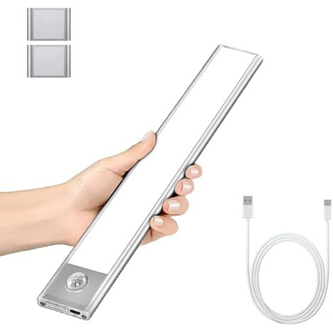 Lampe de Placard LED, Portables Lampe Automatique d'Armoire, Lampe Détection de Mouvement, Magnétiques Réglette LED de Chargement USB Sans Fil, adaptées Armoires, Cuisines, Escaliers, Couloirs…(6000k, (1/5)