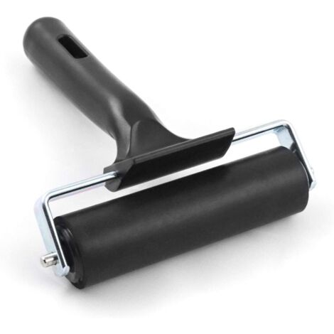 Rouleau encreur, Rouleau de Caoutchouc Brayer pour Impression, Papier Peint, Encre linogravure, 10 cm (1/5)