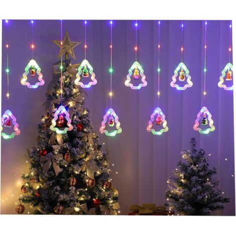 Guirlande lumineuse de Noël, guirlande décorative USB avec télécommande, sapin de Noël coloré - (1/5)