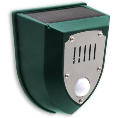 Alarme sonore et lumière solaire avec détecteur de mouvement 110 décibels Sirène dalarme 6 LED Flash Avertissement stroboscopique Système sécurité pour ferme Villa Vert