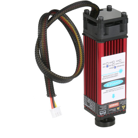 Decdeal – Module de tête laser 5,5W 450nm – Alliage d'aluminium – Focale réglable pour gravure précise – Compatible CNC et découpe laser