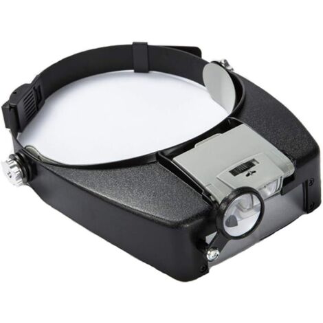 Coocheer – Loupe éclairante 1,5X à 10X avec 2 LED – Lentilles en cristal – Monture robuste – Pour couture, gravure, évaluation de bijoux