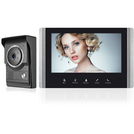 Filaire étanche interphone vidéo sonnette IR caméra moniteur porte téléphone 110-240V prise ue Interphone Visuel Sonnette (1/5)
